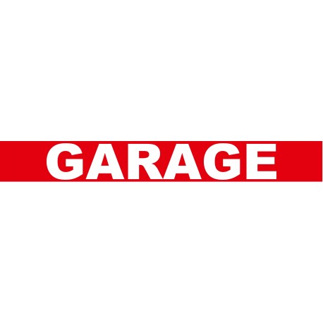 GARAGE Rouge et Blanc 50 x 420 mm