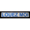 LOUEZ MOI Bleu et Blanc 70 x 500 mm