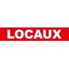 LOCAUX Rouge et Blanc 80 x 420 mm