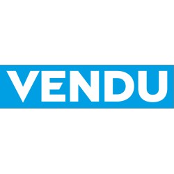 VENDU BLEU et Blanc 100 x 500 mm