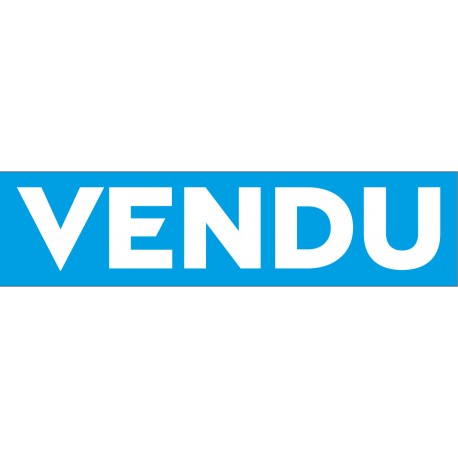 VENDU BLEU et Blanc 100 x 500 mm