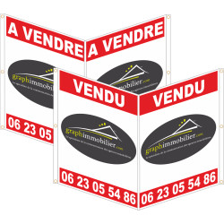 800 x 1200 mm RV 6 Oeillets en V Avec 2 Rabats 1 à 20ex